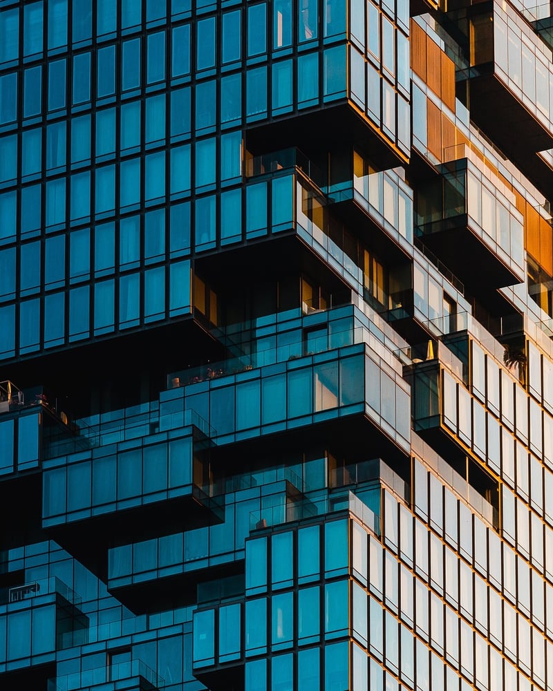 Glass building
